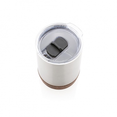Логотрейд pекламные подарки картинка: Вакуумная термокружка Cork для кофе, 180 мл, серебряный