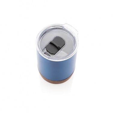 Логотрейд pекламные cувениры картинка: Вакуумная термокружка Cork для кофе, 180 мл, синий