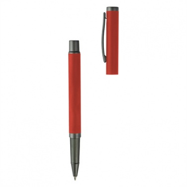 Лого трейд бизнес-подарки фото: Komplekt: pastakas ja tindipliiats, punane