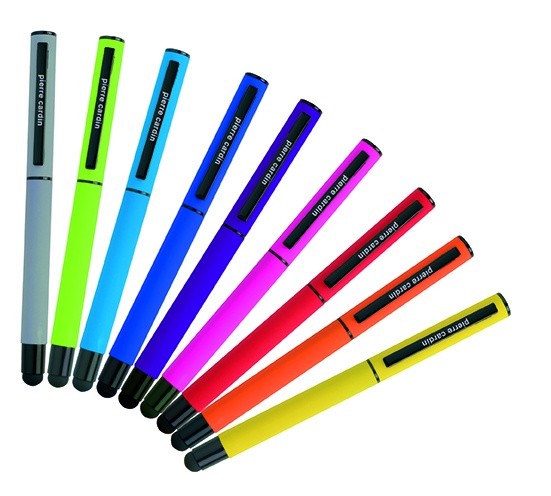 Логотрейд бизнес-подарки картинка: Металлическая ручка-роллер со стилусом CELEBRATION Pierre Cardin