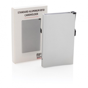 Карман для карт Стандартный алюминиевый RFID, серебристый, с подарочной коробкой