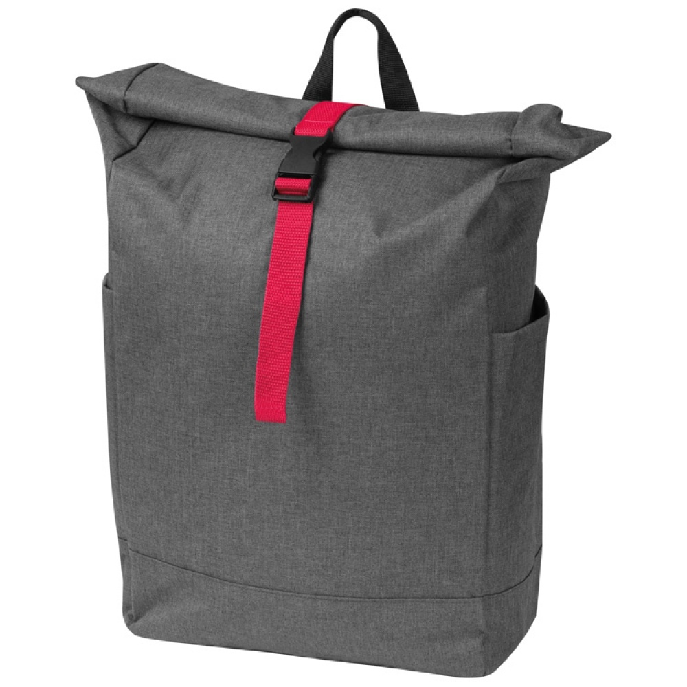 Логотрейд бизнес-подарки картинка: Рюкзак с цветными элементами, красный