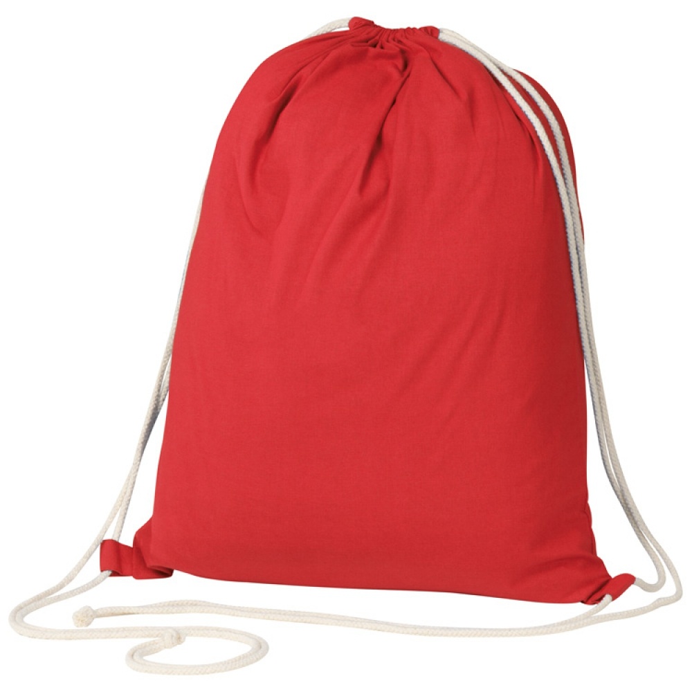 Лого трейд pекламные подарки фото: Сумка-мешок из хлопка ECO Tex, красный