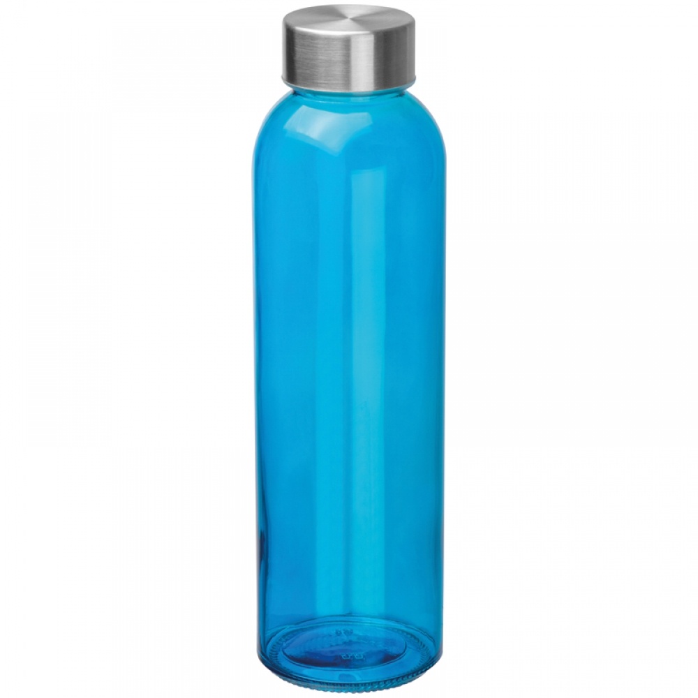 Лого трейд pекламные cувениры фото: Cтеклянная бутылка с логотипом, 500 мл, синяя