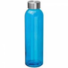 Cтеклянная бутылка с логотипом, 500 мл, синяя