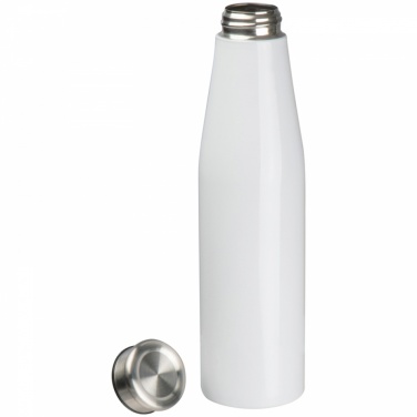 Лого трейд бизнес-подарки фото: Металлическая бутылка 750 мл, белый