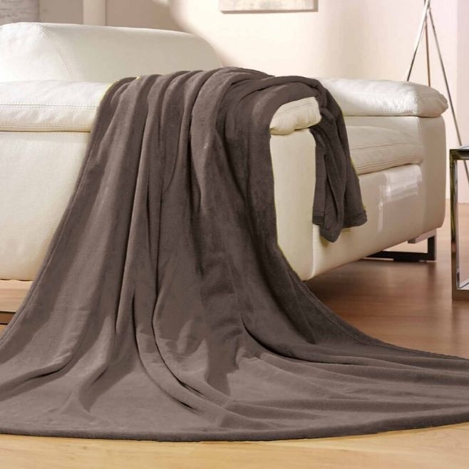 Логотрейд pекламные подарки картинка: Флисовое одеяло Memphis, светло-коричневый