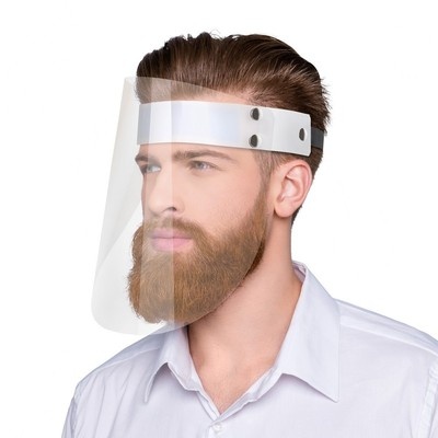 Лого трейд pекламные cувениры фото: Щиток защитный лицевой, прозрачный/белый