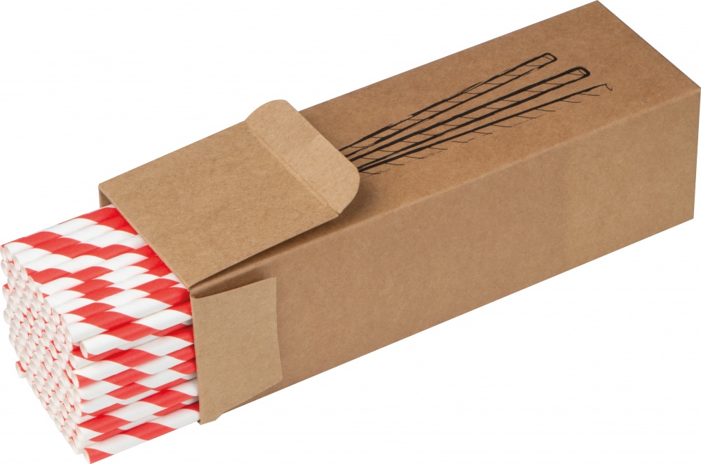 Лого трейд pекламные подарки фото: Набор бумажных соломок 100 шт, бело-красные