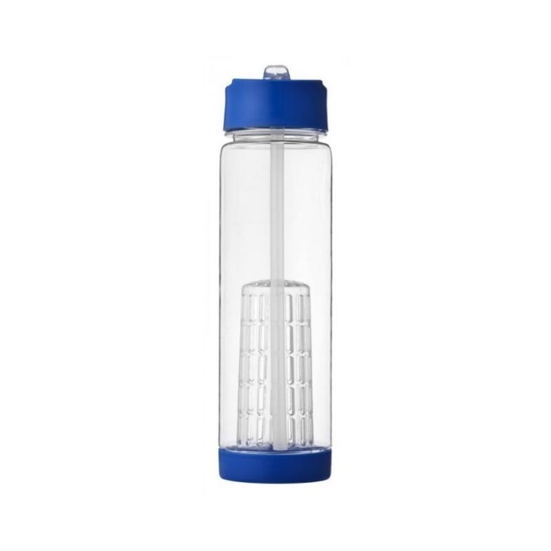 Лого трейд pекламные cувениры фото: Бутылка с ситечком, синий