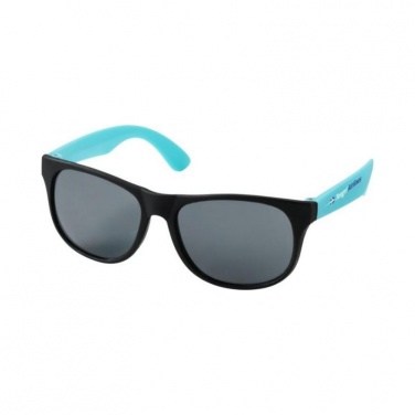 Двухцветные солнцезащитные очки Retro, цвет морской волны логотип