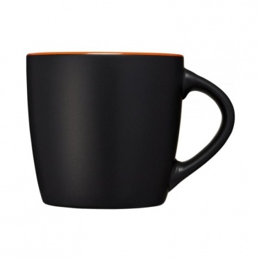 Логотрейд pекламные cувениры картинка: Керамическая чашка Riviera, черный/oранжевый