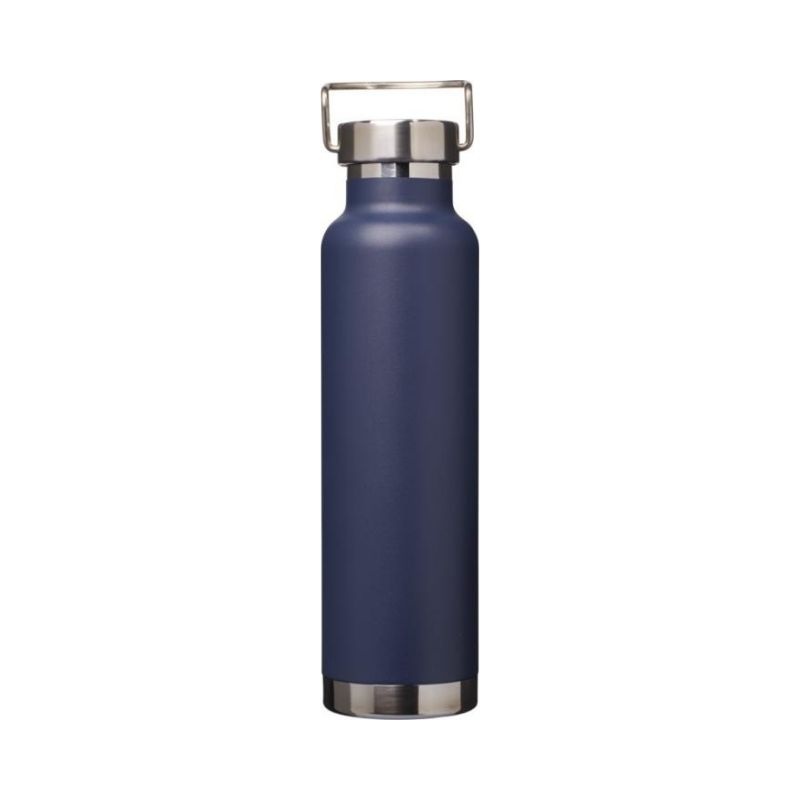 Лого трейд pекламные cувениры фото: Бутылка с вакуумной медной изоляцией, темно - синий