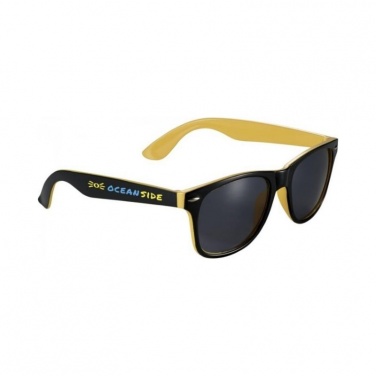 Логотрейд pекламные подарки картинка: Sun Ray темные очки, жёлтый