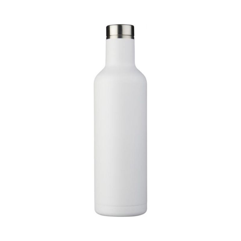 Логотрейд pекламные подарки картинка: Pinto медная вакуумная изолированная бутылка, белый
