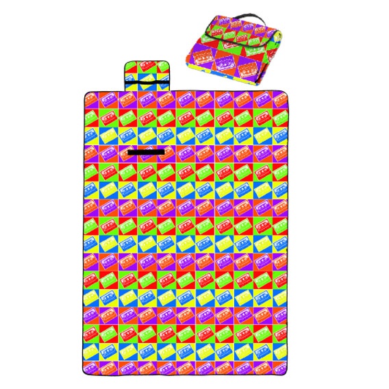Логотрейд pекламные cувениры картинка: Одеяло для пикника с сублимационным принтом 145 x 200, разноцветное