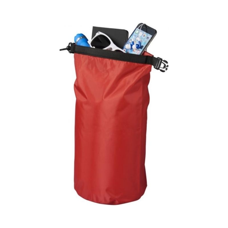Лого трейд pекламные продукты фото: Походный 10-литровый водонепроницаемый мешок, красный