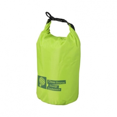 Логотрейд бизнес-подарки картинка: Походный 10-литровый водонепроницаемый мешок, лайм