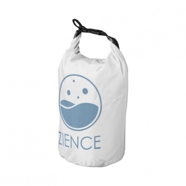 Логотрейд pекламные подарки картинка: Походный 10-литровый водонепроницаемый мешок, белый