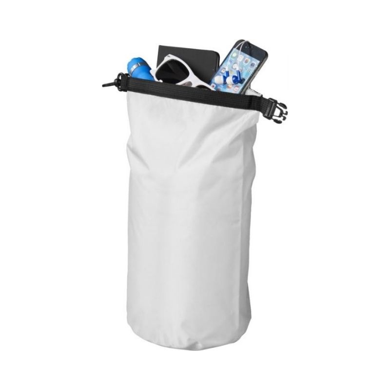 Лого трейд pекламные подарки фото: Походный 10-литровый водонепроницаемый мешок, белый
