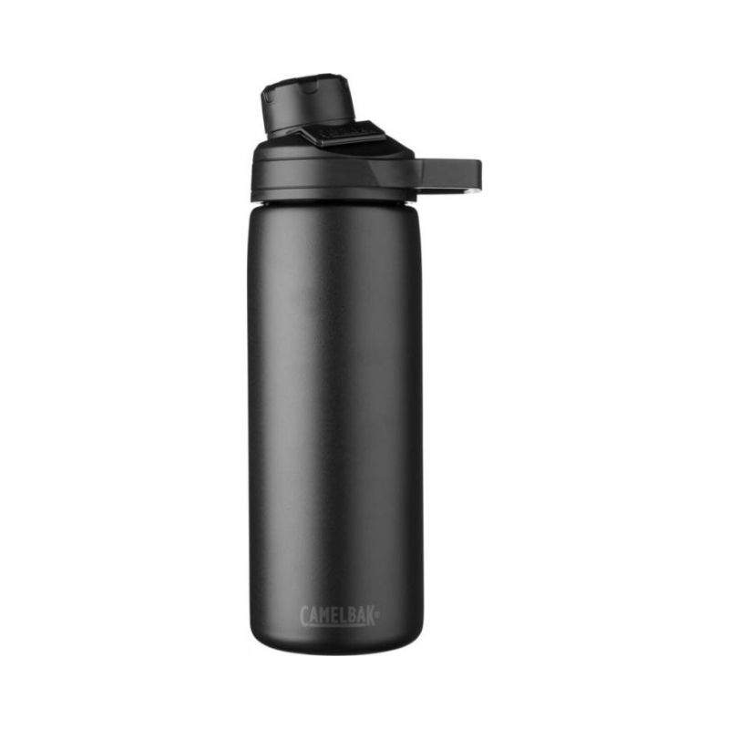 Лого трейд бизнес-подарки фото: Медная бутылка с вакуумной изоляцией Chute Mag объемом 600 мл, черный