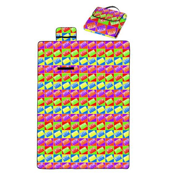 Логотрейд pекламные подарки картинка: Одеяло для пикника с сублимационным принтом, разноцветное