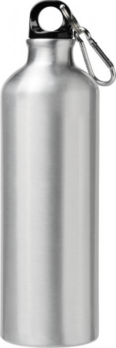Лого трейд бизнес-подарки фото: Сублимационная бутылка Pacific с карабином, cеребряный