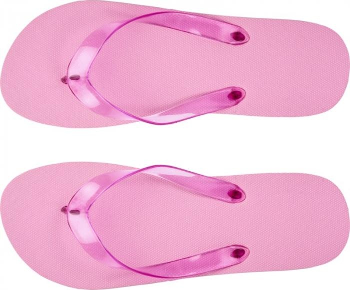 Логотрейд pекламные подарки картинка: Пляжные тапочки Railay (L), светло-розовый