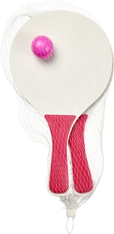 Лого трейд бизнес-подарки фото: Набор для пляжных игр Bounce, светло-розовый