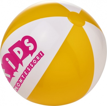 Лого трейд бизнес-подарки фото: Непрозрачный пляжный мяч Bora, желтый
