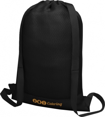 Лого трейд бизнес-подарки фото: Nadi cетчастый рюкзак со шнурком, черный