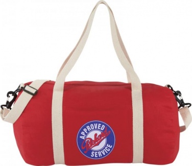 Лого трейд pекламные cувениры фото: Хлопковая сумка Barrel Duffel, красный