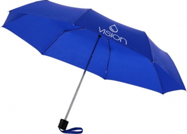 Логотрейд pекламные подарки картинка: Зонт Ida трехсекционный 21,5", темно-синий