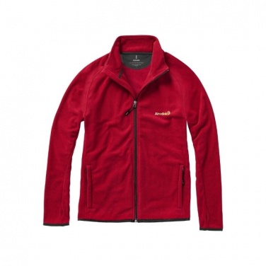 Лого трейд бизнес-подарки фото: Микрофлисовая куртка Brossard с молнией на всю длину, красный