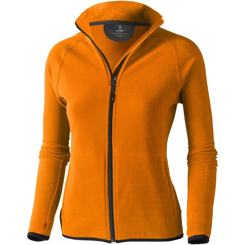 Логотрейд pекламные продукты картинка: Женская микрофлисовая куртка Brossard с молнией на всю длину, orange
