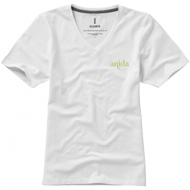 Логотрейд pекламные подарки картинка: Kawartha short sleeve women's organic V-neck t-shirt