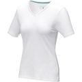 Kawartha short sleeve women's organic V-neck t-shirt, Белый