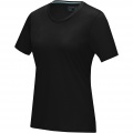 Azurite short sleeve women’s organic t-shirt, Сплошной черный