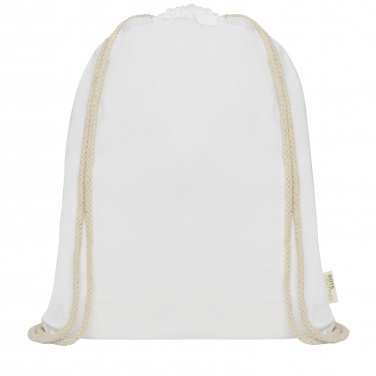 Логотрейд pекламные продукты картинка: Orissa 140 g/m² organic cotton drawstring bag 5L