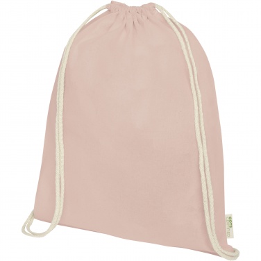 Логотрейд pекламные подарки картинка: Orissa 140 g/m² organic cotton drawstring bag 5L