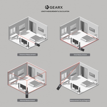 Логотрейд pекламные cувениры картинка: Лазерный дальномер Gear X RCS из переработанного алюминия, 30 метров