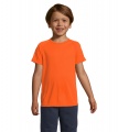 SPORTY KIDS T-SHIRT 140g, Неоновый оранжевый