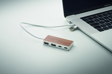 Лого трейд бизнес-подарки фото: USB hub 4 ports 27,5 cm