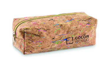 Лого трейд бизнес-подарки фото: Coloured cork pencil case