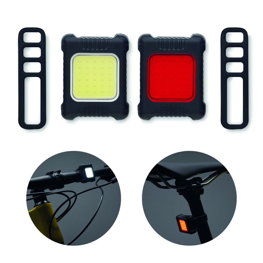 Лого трейд бизнес-подарки фото: Rechargeable bike light set