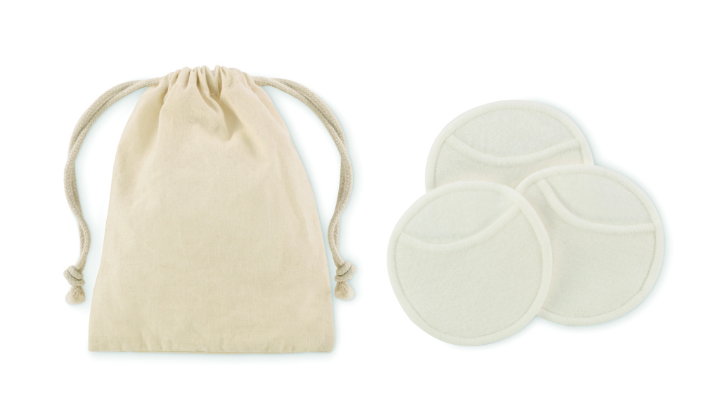 Лого трейд бизнес-подарки фото: Reusable face cleaning pad set