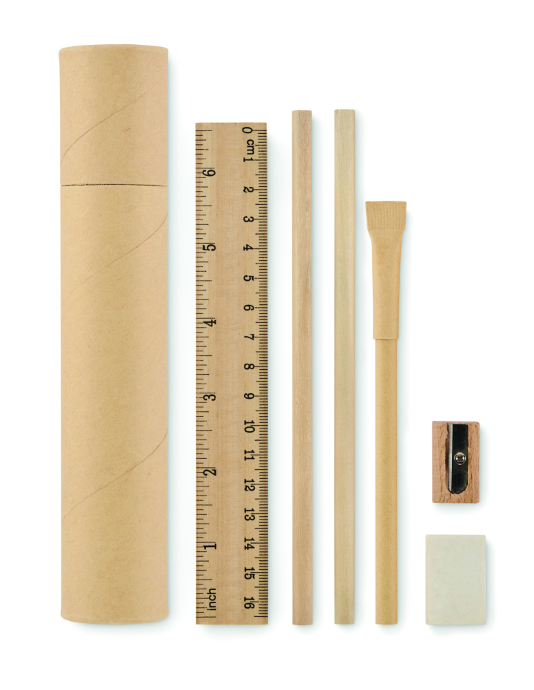 Лого трейд pекламные подарки фото: Paper tube stationery set