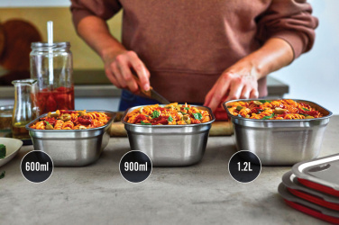 Лого трейд pекламные подарки фото: Черный + Blum набор из 3-х контейнеров для хранения еды (маленький, средний, большой)