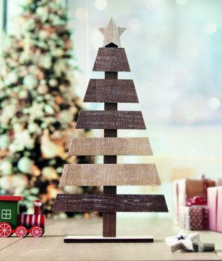 Логотрейд pекламные cувениры картинка: Wooden Christmas tree