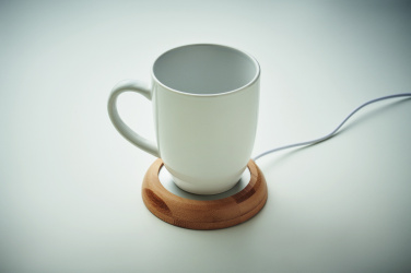 Лого трейд бизнес-подарки фото: Bamboo mug warmer with USB
